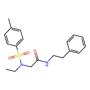 N~2~-ethyl-N~2~-[(4-methylphenyl)sulfonyl]-N-(2-phenylethyl)glycinamide structure
