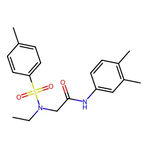 N-(3,4-dimethylphenyl)-2-[ethyl-(4-methylphenyl)sulfonylamino]acetamide structure