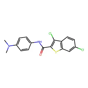 3,6-dichloro-N-[4-(dimethylamino)phenyl]-1-benzothiophene-2-carboxamide structure