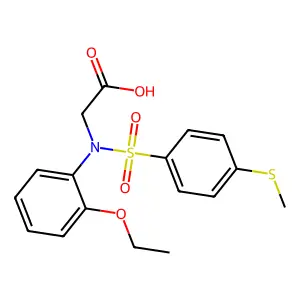 N-(2-ethoxyphenyl)-N-{[4-(methylsulfanyl)phenyl]sulfonyl}glycine structure