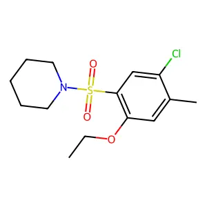 1-(5-Chloro-2-ethoxy-4-methylphenyl)sulfonylpiperidine structure
