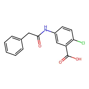 2-Chloro-5-[(phenylacetyl)amino]benzoic acid structure