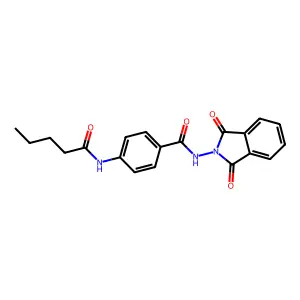 N-(1,3-dioxo-1,3-dihydro-2H-isoindol-2-yl)-4-(pentanoylamino)benzamide structure
