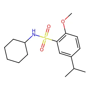 Cyclohexyl{[2-methoxy-5-(methylethyl)phenyl]sulfonyl}amine structure
