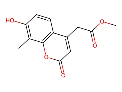 methyl (7-hydroxy-8-methyl-2-oxo-2H-chromen-4-yl)acetate structure