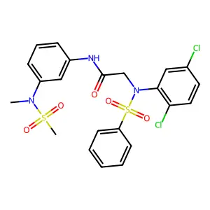 2-[(2,5-Dichlorophenyl)(phenylsulfonyl)amino]-N-[3-[methyl(methylsulfonyl)amino]phenyl]acetamide structure