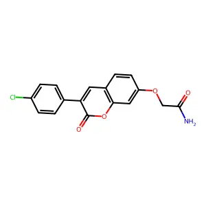 2-{[3-(4-chlorophenyl)-2-oxo-2H-chromen-7-yl]oxy}acetamide structure