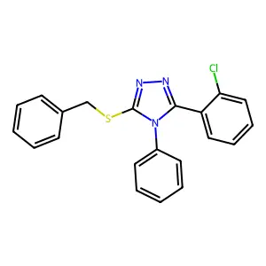 3-(benzylsulfanyl)-5-(2-chlorophenyl)-4-phenyl-4H-1,2,4-triazole structure