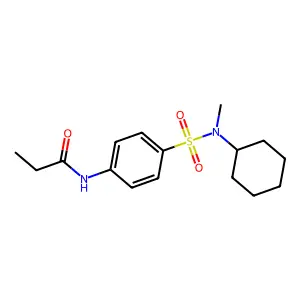 N-(4-{[cyclohexyl(methyl)amino]sulfonyl}phenyl)propanamide structure