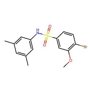 4-bromo-N-(3,5-dimethylphenyl)-3-methoxybenzenesulfonamide structure