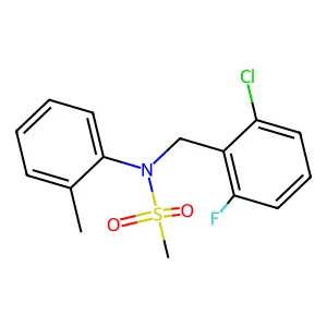 N-(2-chloro-6-fluorobenzyl)-N-(2-methylphenyl)methanesulfonamide structure