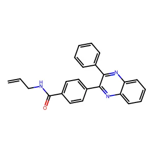 4-(3-phenylquinoxalin-2-yl)-N-prop-2-enylbenzamide structure