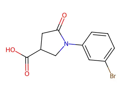 1-(3-Bromophenyl)-5-oxopyrrolidine-3-carboxylic acid structure
