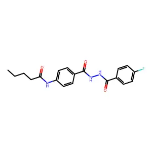 N-[4-[[(4-fluorobenzoyl)amino]carbamoyl]phenyl]pentanamide structure