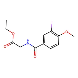 Ethyl 2-[(3-iodo-4-methoxyphenyl)carbonylamino]acetate structure