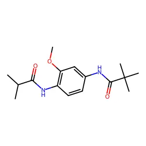 N-[3-methoxy-4-(2-methylpropanoylamino)phenyl]-2,2-dimethylpropanamide structure