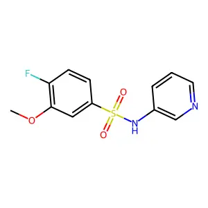 4-fluoro-3-methoxy-N-3-pyridinylbenzenesulfonamide structure