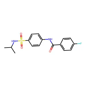 4-fluoro-N-{4-[(isopropylamino)sulfonyl]phenyl}benzamide structure