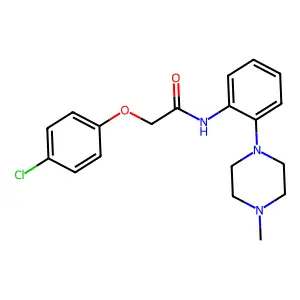 2-(4-chlorophenoxy)-N-[2-(4-methylpiperazin-1-yl)phenyl]acetamide structure