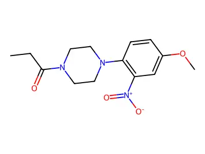 1-[4-(4-Methoxy-2-nitrophenyl)piperazin-1-yl]propan-1-one structure