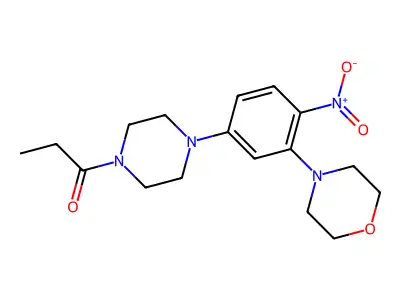 1-[4-(3-Morpholin-4-yl-4-nitrophenyl)piperazin-1-yl]propan-1-one structure