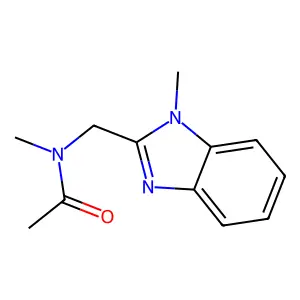N-methyl-N-[(1-methylbenzimidazol-2-yl)methyl]acetamide structure