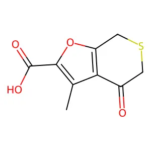 3-Methyl-4-oxo-4,7-dihydro-5H-thiopyrano[3,4-b]furan-2-carboxylic acid structure