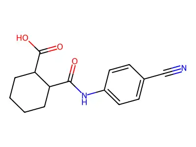 2-((4-Cyanophenyl)carbamoyl)cyclohexane-1-carboxylic acid structure