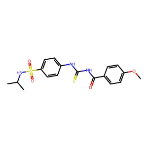 4-methoxy-N-[[4-(propan-2-ylsulfamoyl)phenyl]carbamothioyl]benzamide structure