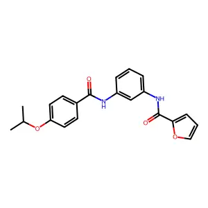 N-[3-[(4-propan-2-yloxybenzoyl)amino]phenyl]furan-2-carboxamide structure