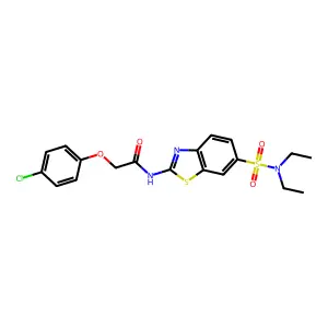 2-(4-chlorophenoxy)-N-(6-(N,N-diethylsulfamoyl)benzo[d]thiazol-2-yl)acetamide structure