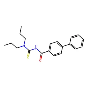 N-(dipropylcarbamothioyl)-4-phenylbenzamide structure