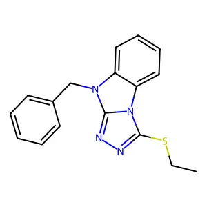 4-Benzyl-1-ethylsulfanyl-[1,2,4]triazolo[4,3-a]benzimidazole structure