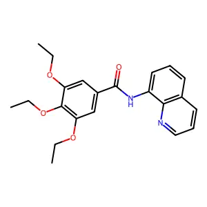 3,4,5-triethoxy-N-quinolin-8-ylbenzamide structure