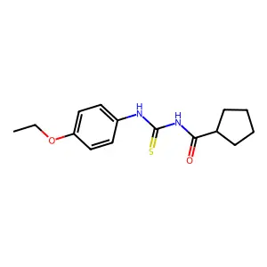 N-[(4-ethoxyphenyl)carbamothioyl]cyclopentanecarboxamide structure