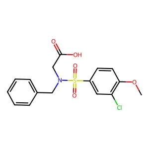 N-benzyl-N-[(3-chloro-4-methoxyphenyl)sulfonyl]glycine structure