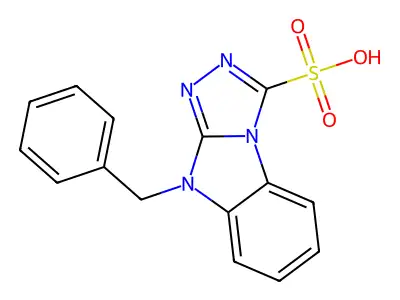 9-benzyl-9H-[1,2,4]triazolo[4,3-a]benzimidazole-3-sulfonic acid structure