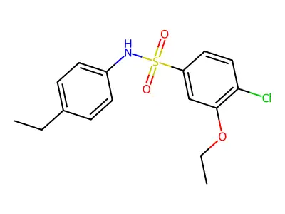4-chloro-3-ethoxy-N-(4-ethylphenyl)benzenesulfonamide structure