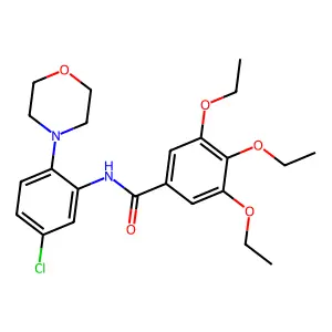 N-(5-chloro-2-morpholin-4-ylphenyl)-3,4,5-triethoxybenzamide structure