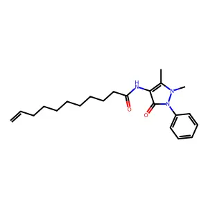 N-(1,5-dimethyl-3-oxo-2-phenylpyrazol-4-yl)undec-10-enamide structure
