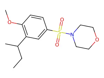 4-[(3-Sec-butyl-4-methoxyphenyl)sulfonyl]morpholine structure
