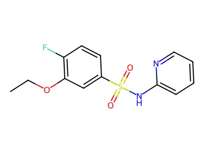 3-ethoxy-4-fluoro-N-pyridin-2-ylbenzenesulfonamide structure