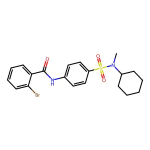 2-bromo-N-(4-{[cyclohexyl(methyl)amino]sulfonyl}phenyl)benzamide structure