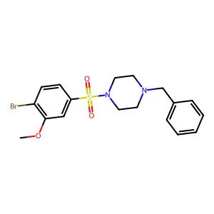 1-Benzyl-4-(4-bromo-3-methoxybenzenesulfonyl)piperazine structure