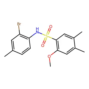 (2-Bromo-4-methylphenyl)[(2-methoxy-4,5-dimethylphenyl)sulfonyl]amine structure