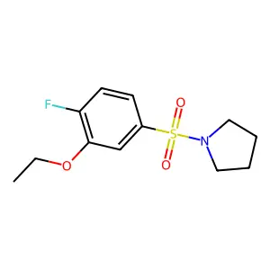 1-(3-Ethoxy-4-fluorophenyl)sulfonylpyrrolidine structure