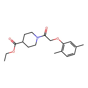 Ethyl 1-[(2,5-dimethylphenoxy)acetyl]piperidine-4-carboxylate structure