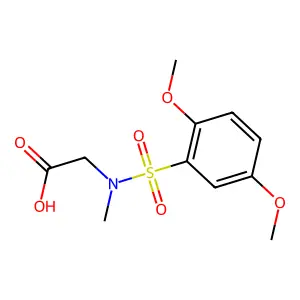 2-[(2,5-Dimethoxyphenyl)sulfonyl-methylamino]acetic acid structure