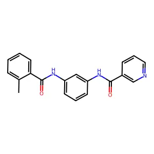 N-{3-[(2-methylbenzoyl)amino]phenyl}nicotinamide structure