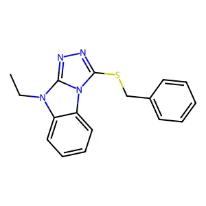 1-Benzylsulfanyl-4-ethyl-[1,2,4]triazolo[4,3-a]benzimidazole structure